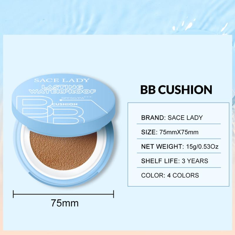 Product Introduction of Asas BB Kusyen Udara, SACE LADY, Beli 1 Dapat 2 Percuma, Termasuk [Hadiah Percuma] 1 * Tongkat Concealer, [Hadiah Percuma] 1 * Berus Concealer, Alamiah dan Tahan Lama, Kalis Air, Mencerahkan, Sesuai untuk Kosmetik Wanita 25