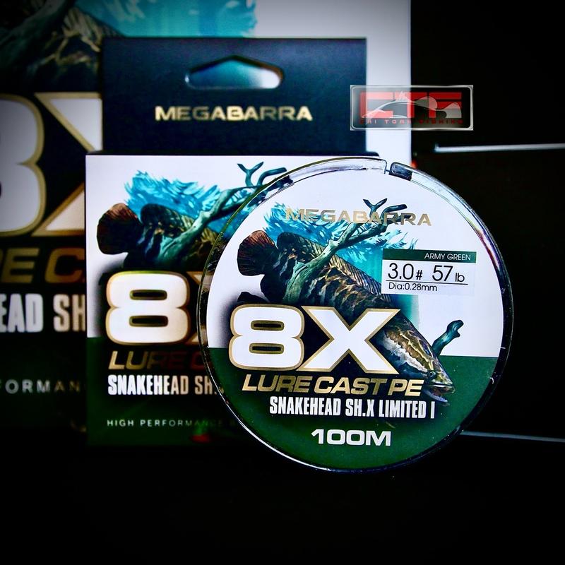 [ MEGABARRA ] TẶNG MỒI - DÂY CÂU CÁ PE 8X SNAKEHEAD SH.X LIMITED đi câu bắt cá fishing 3