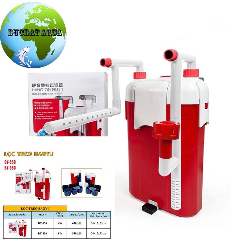  ￼Lọc Treo Baoyu BY-650 BY-850 BY-1200- Lọc Treo Cho Bể Cá Cảnh bảo hành 6 tháng 