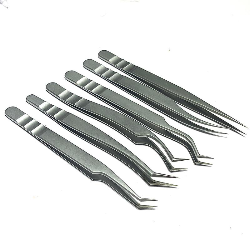 (BAO TEST) Nhíp nối mi Douyin, nhíp Trung Hoa, độc quyền mũi phủ nhám nano, nhíp nối mi, nhíp tạo fan  volume Trang Điểm Cosmetic