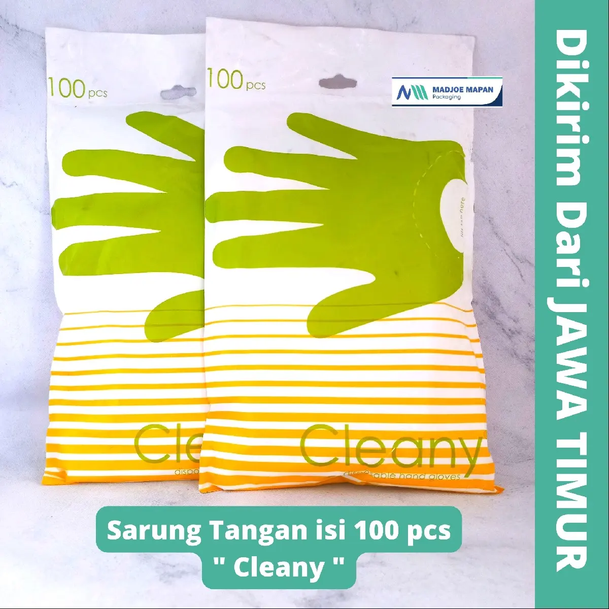 Sarung Tangan Plastik CLEANY / MAXI CLIN isi 100 pcs Sekali pakai