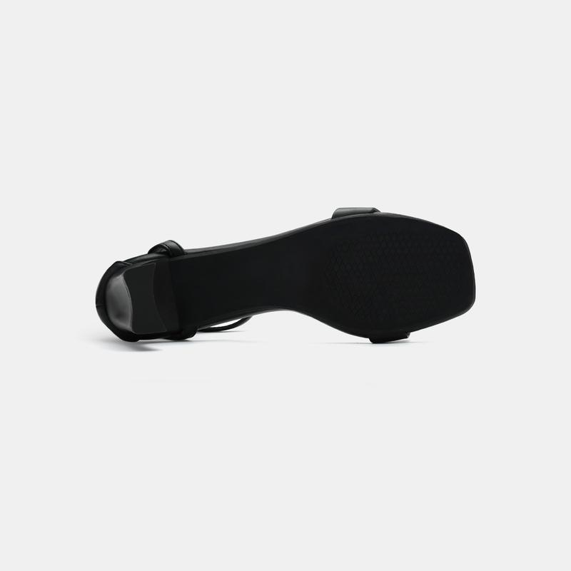 Giày sandal cao gót nữ 5p đế vuông mũi vuông BQ Gi H92 6