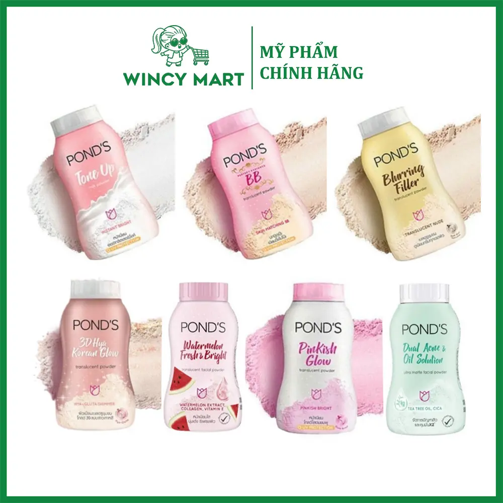 Phấn Pond's Thái Lan, Phấn Ponds BB - Blurring Filler - Pinkish White Glow Giúp Da Khô Thoáng, Tươi Tắn 50g Cosmetic Mỹ Phẩm Trang Điểm Nữ