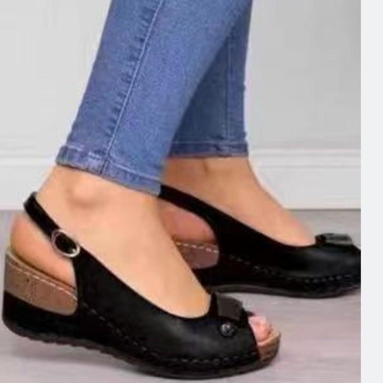 Product Introduction of 2024 Woman Sandals Retro Wedges Summer Wedge Sandals Female Casual Sewing Women Shoes Comfortable Ladies Sandalias Easy Matching 13
