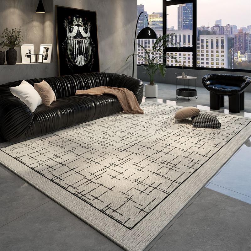 Thảm Phòng Khách Thảm Sofa Cà Phê Thảm Đầu Giường Thảm trải sàn Phòng Ngủ, Kích Thước Lớn, Phong Cách Kem, Thiết Kế Đơn Giản, Thích Hợp Cho Phòng, 7590 người thu thập 8