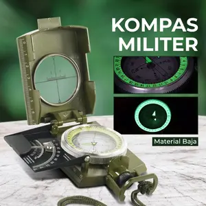 Kompas Militer dengan Clinometer Military Grade Compass - K4074 - Green