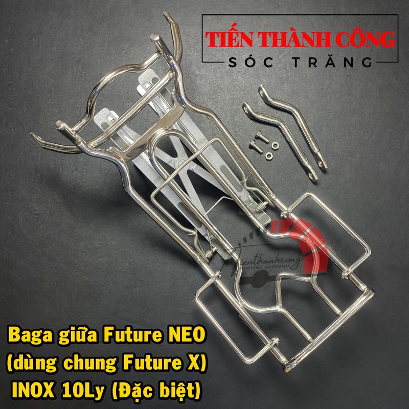  Baga giữa INOX 10Ly  đặc biệt  gắn cho dòng xe Future NEO  Dùng chung với Future X  Baga Future NEO INOX 10Ly  Đặc biệt  