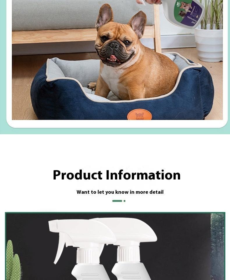 Product Introduction of Pet deodorant 500ml deodorant perfume dog cat disinfectant pet deodorant spray pet disinfectant 19