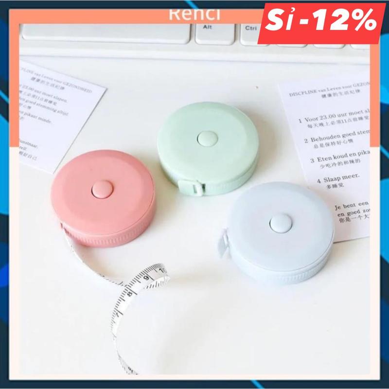 Thước Dây Mini Cuộn Rút May Đồ Đo 3 Vòng 1.5m