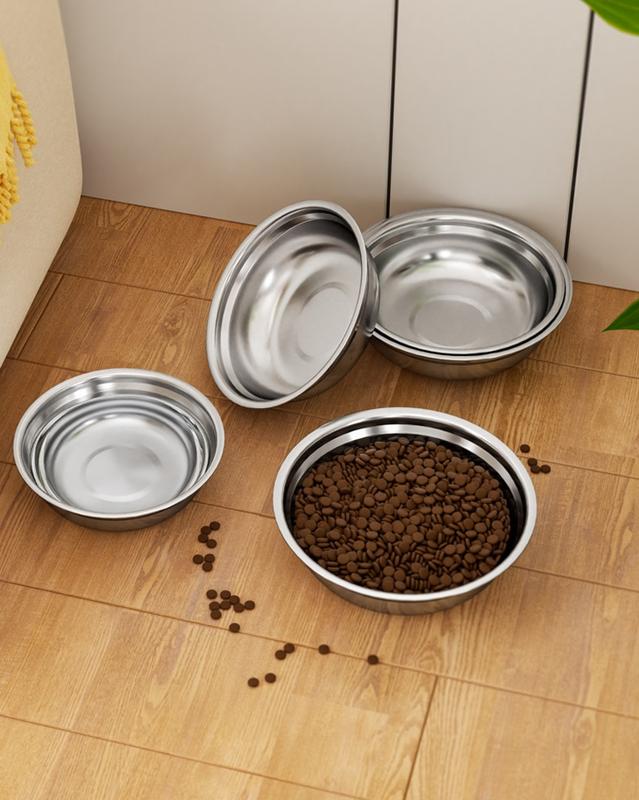  Bát Ăn Inox Dành Cho Chó Mèo Size 19cm và 13cm 
