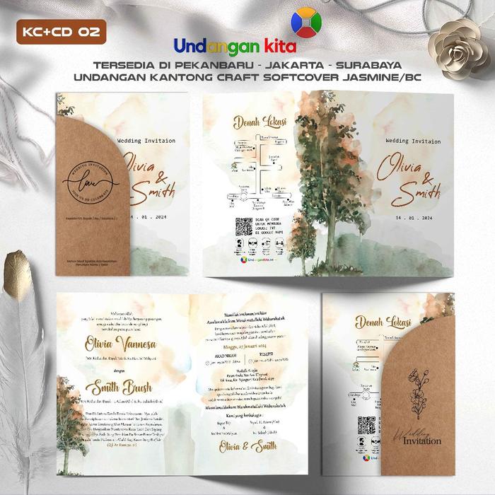 Gambar (100Pcs) Undangan Kita Undangan Pernikahan Kantong Craft BC Softcover Aethestic Elegan - KC+CD 02 dari Undangan Kita Kota Administrasi Jakarta Barat 4 Tokopedia