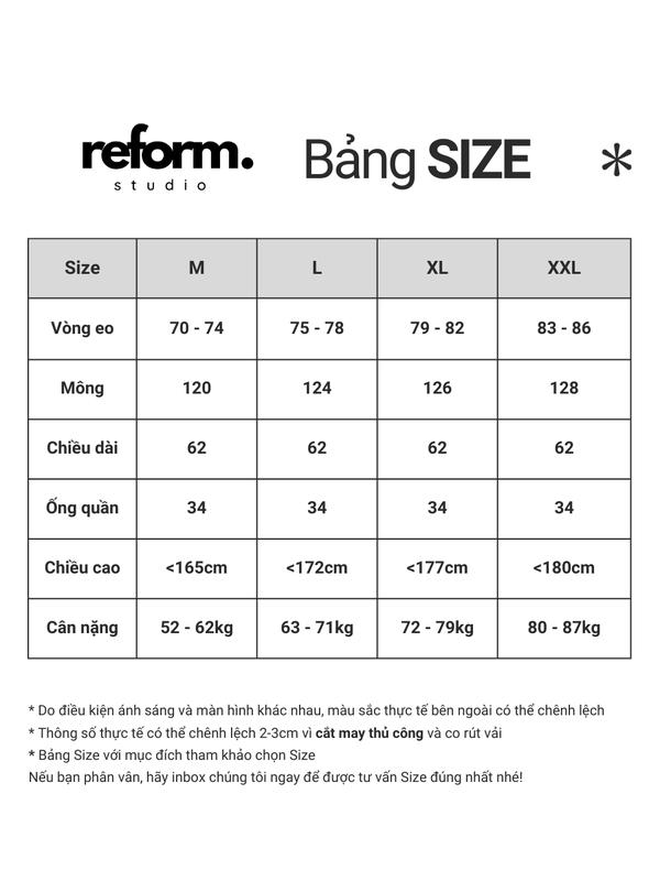 Quần Short Jean Unisex Ống Rộng REFORM Xếp Ly, Quần Đùi Baggy Denim Dài Qua Gối Cá Tính RF-F17 9
