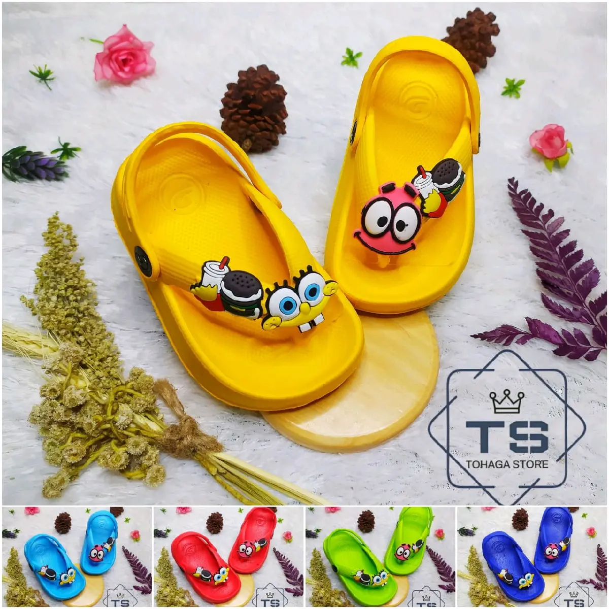 Sandal Jepit  Anak Spongebob 20-29 ,sandalanak,sandaljepitanak,sandalviral,sandalkekinian,sandallucu,sandallaki-laki,sandalterbaru