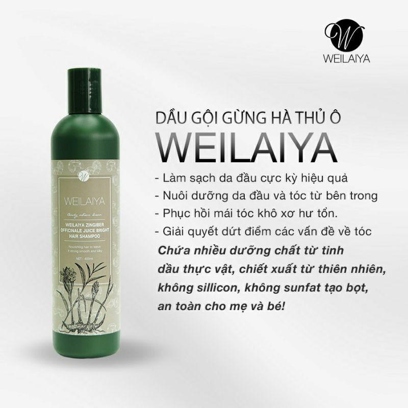Product Introduction of Dầu gội chiết xuất gừng Weilaiya, giảm rụng tóc, 400ml 4