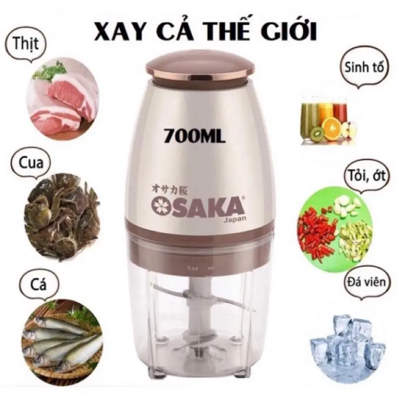 [Hàng Đẹp] Máy Xay Sinh Tố Osaka , Cối xay Đa Năng Cầm Tay Bền Đẹp, Xay Thịt, Xay Cua, Xay Đá may  xay