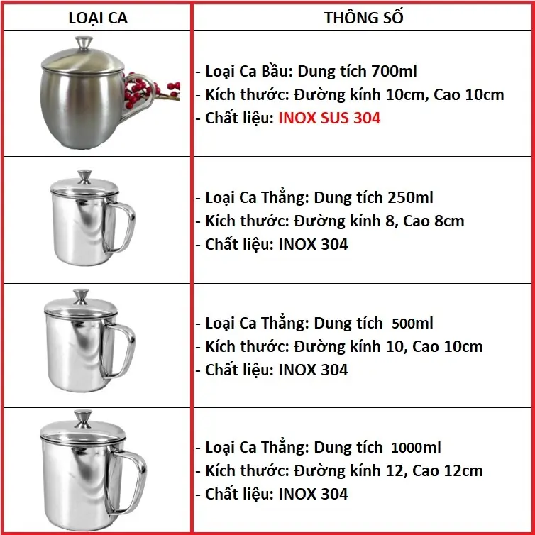 V- Ca cốc Inox có nắp/ Ly inox có nắp đậy uống nước, tách uống trà, cà phê inox sus 304 700ml/ ca thẳng inox 304 nh cốc  sứ 2
