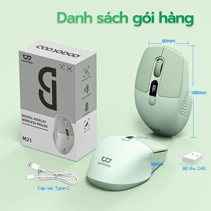 Product Introduction of (GOOJODOQ* Bo Trần) Chuột EWEADN Q1 Có Bluetooth Chế Độ Kép Trang Bị Màn Hình Pin, Nút Tắt Tiếng , 5 Màu Sắc, Hỗ Trợ Win, Mac, Android, IOS 1