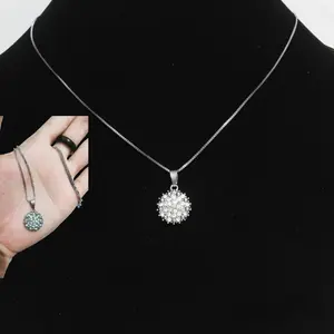 KALUNG ITALI  TITANIUM LIONTIN BULAT FULL Perempuan Laki-laki Ulang tahun Sukses mutiara wanita jewellery