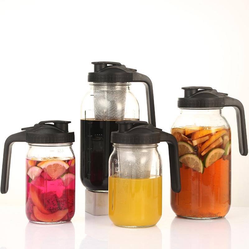 Product Introduction of Reusable 32oz Glass Cup Large Capacity Transparent Wide Mouth Mason Jar Leak-proof with Handle and Lid Creamer Container Home Office Picnic 16
