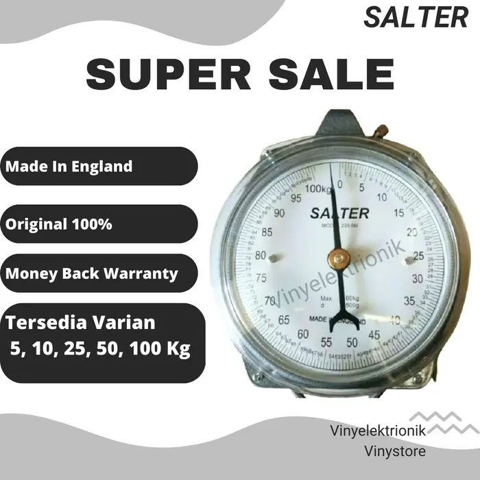 TIMBANGAN GANTUNG JARUM SALTER ENGLAND 5KG 10KG 25KG 50KG 100KG ORI -