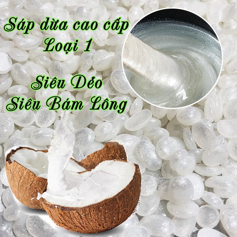 Túi 1kg sáp wax lông hương dừa trong suốt cao cấp ( Tặng 10 que gỗ ) Waxing Nữ Women Dưỡng Da