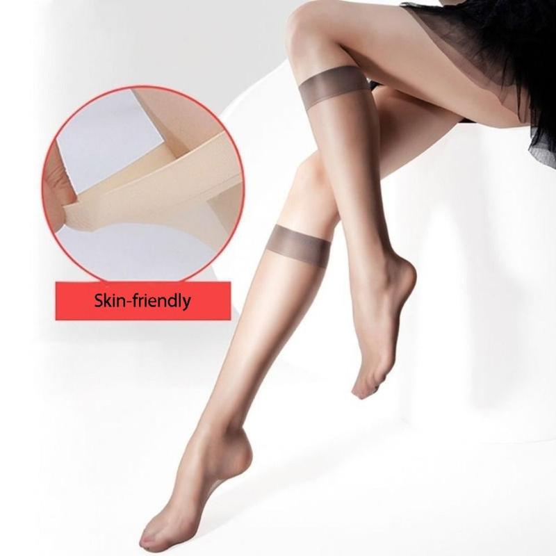 Tất Nylon Siêu Mỏng, Độ Đàn Hồi Cao, Màu Trơn Thấm Hút Mồ Hôi, Chống dính, Dành Cho Nữ, Tất Dài, Thoáng Khí, Độ Đàn Hồi, Tất Vô Hình Thích Hợp Cho Mùa Thu, 1 Đôi 4