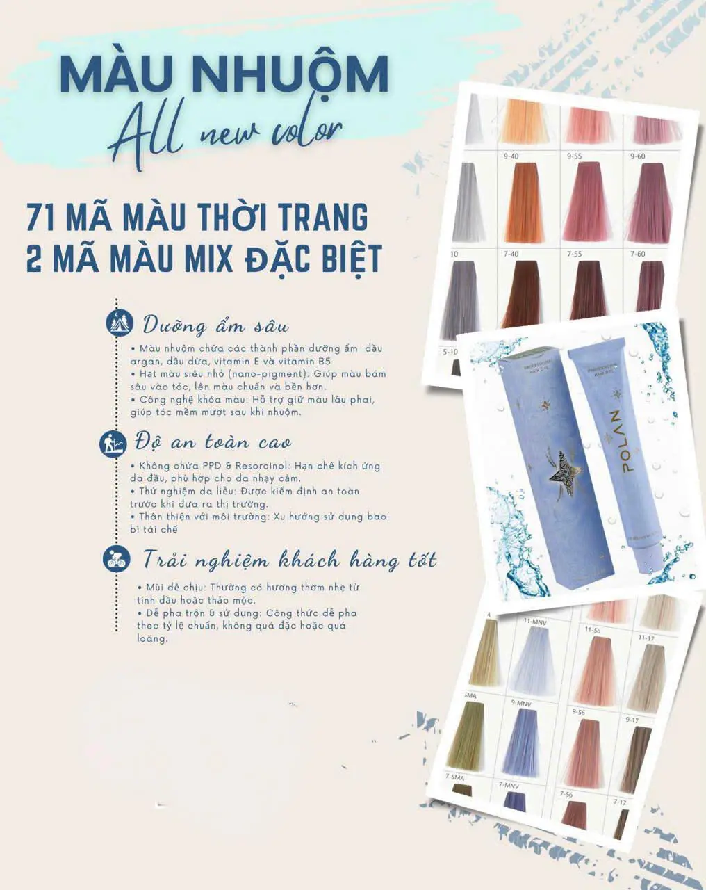 Kem Nhuộm Tóc POLAN Mới 2024 (Nội Địa Trung) | Made in China | 80ml