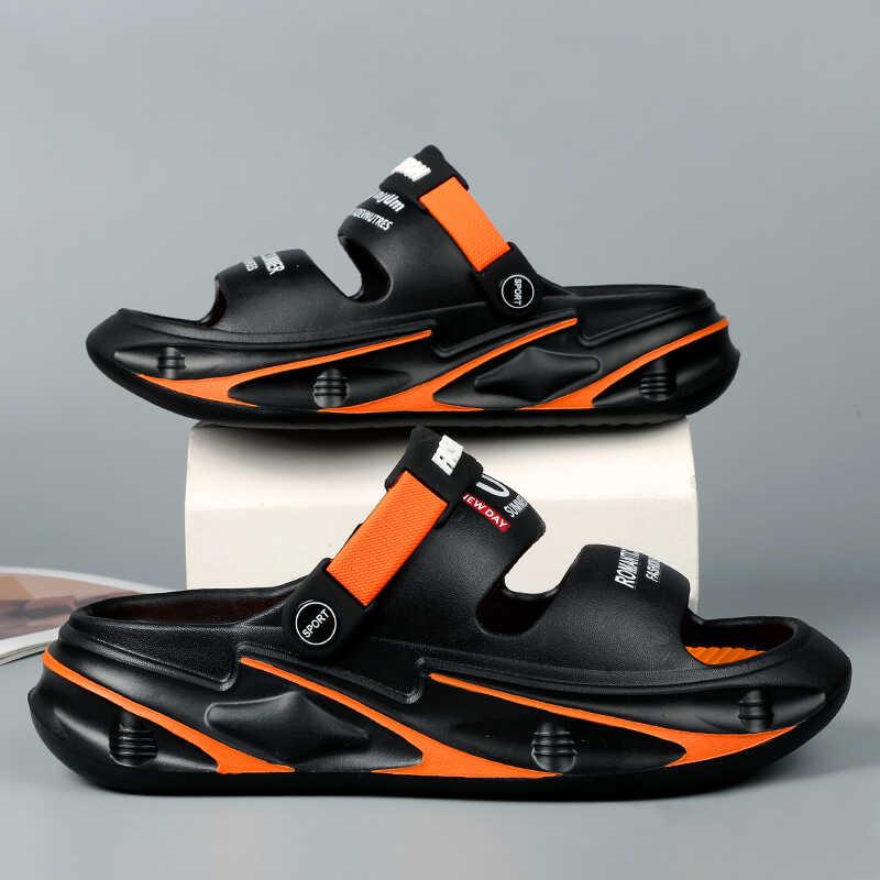 Product Introduction of 【Water shoes】 Sandals men in summer 2024 fashionable breathable height increasing non slip versatile for couples outdoor open toe trendy slippers Boy Footwear Walking Shoes Comfort 3