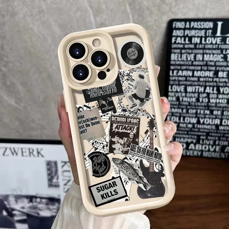 Case For Redmi A3 12 13C 12C 10C 9C A1 9A A2 Note 12 Pro Note11 11S 10S 12 9 10A Poco M3 Pro X5 Poco C61 POCO M6 4G  Artistic Dark Moon Butterfly and American Label Illustration Silicone Soft Case Cover Case PANDU PATRIA 7