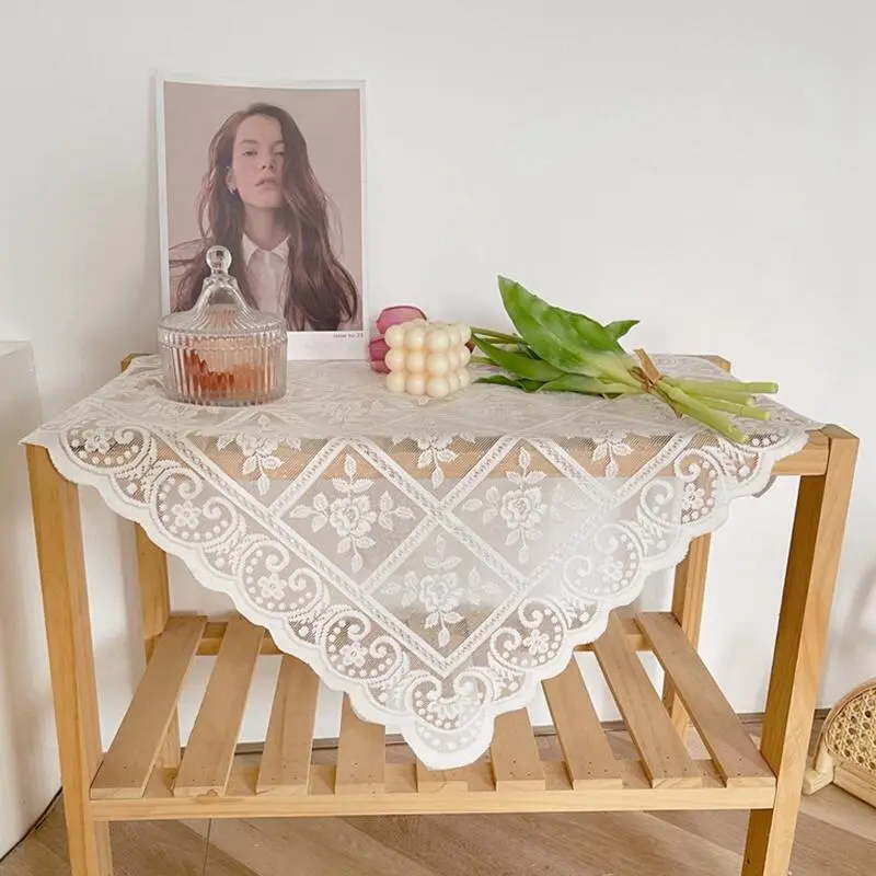 Đồ Trang Trí Để Bàn, Thêu Ren Bắc Âu, Khăn Trải Bàn Chống Bụi, Thích Hợp Để Đồ Trang Trí Nhà Cửa 2