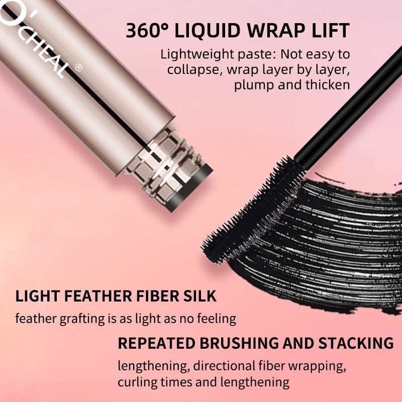 Product Introduction of Long Lasting Mascara, 2 Counts Natural Curl Eyelashes Mascara, Waterproof Eyelashes Extensions Mascara, Professional Eye Makeup Products 4
