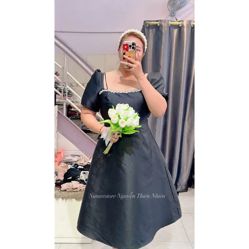 [BIGSIZE THIÊN NHIÊN] DORIS DRESS CHẤT VẢI TAFTA