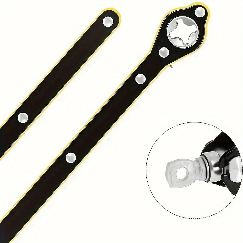 Auto Labor Saving Jack Ratchet Wrench For Engineer, Car Long Handle Scissor Jack Lug Wrench, 360° Forward And Reverse Knob Design, Garage Tire Wheel Wrench For Motorcycle Car Suv And Other Vehicles