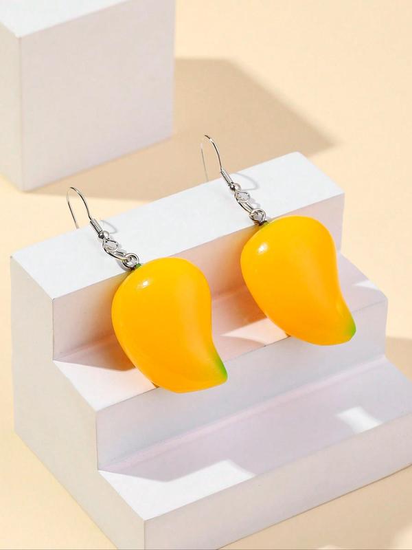 Cute Mango Design Dangle Earrings, Fashionable Jewelry for Women & Girls, Trendy All-match & Exquisite Jewelry for Birthday Gift 3