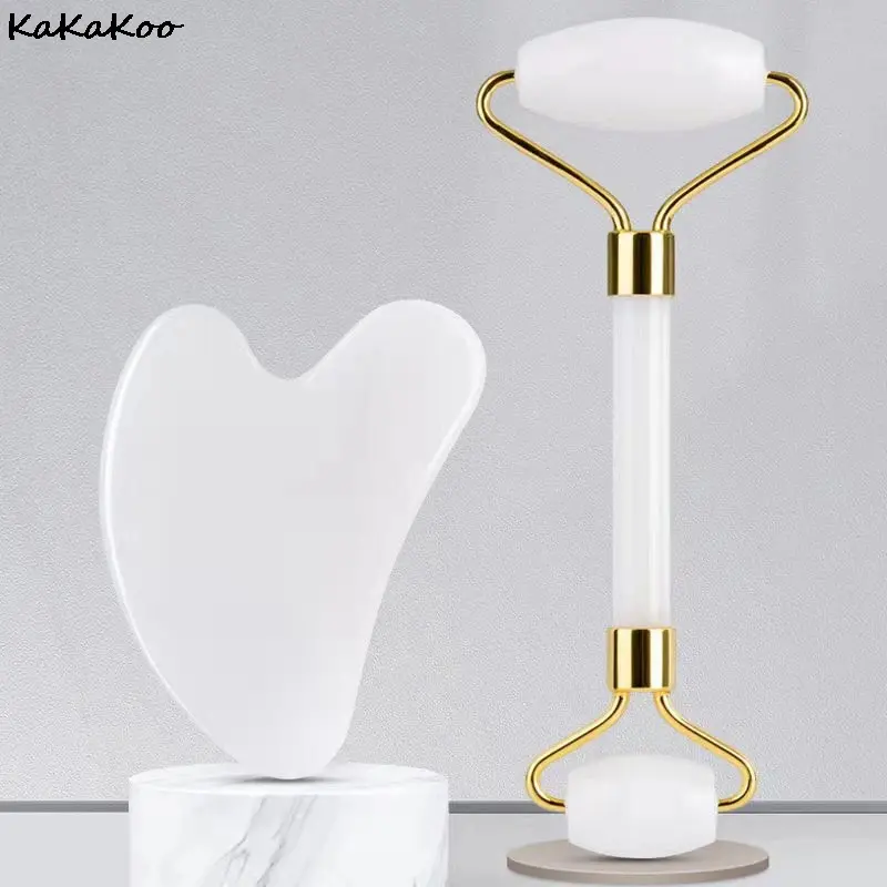Plastic Facial Massage Jade Roller Scraping Slimming Lifting Double Chin Anti-wrinkle Beauty Care Slimming Tool