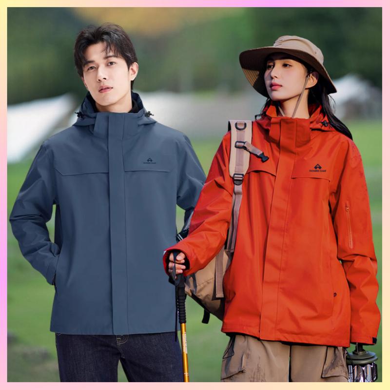 Áo khoác gió nam nữ trơn thêu chữ chống nước, chống bụi, chống gió, giữ ấm tốt
