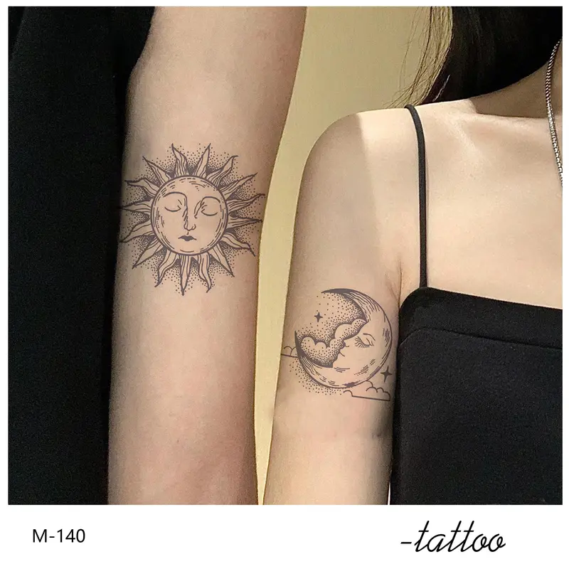 ZOAR-BY22 Stiker Tato Temporary Semi Permanen【gaya INS】 Tahan lama Tattoo menempel dekorasi seni untuk pria dan wanita 1