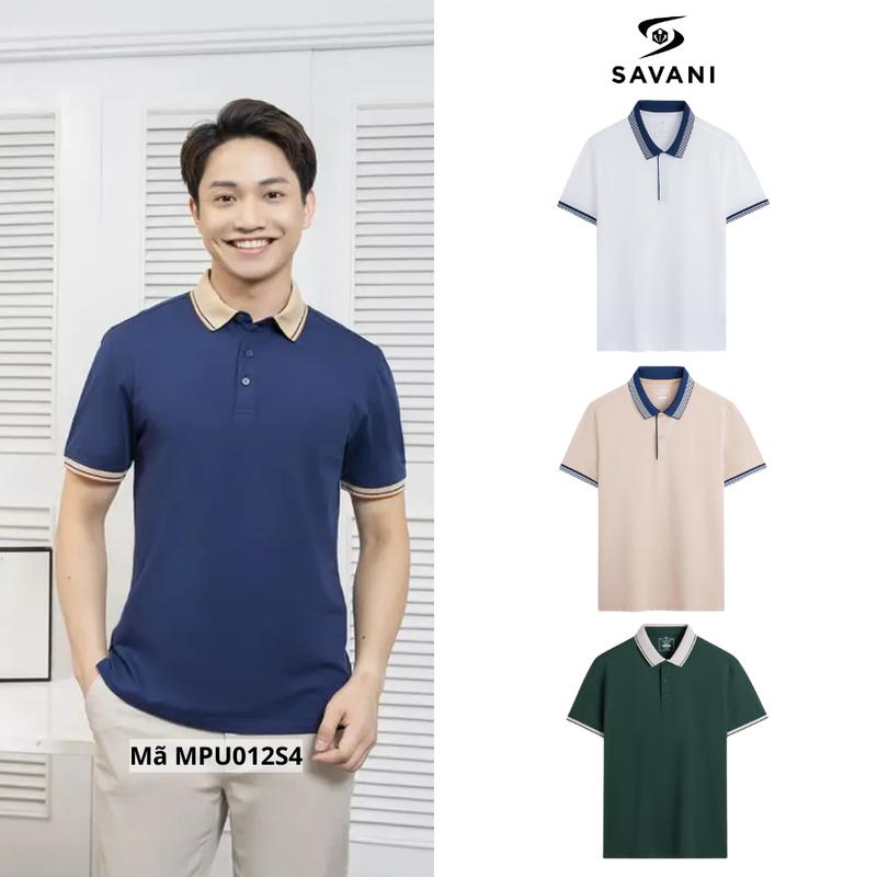 Áo Thun Polo Nam SAVANI Trơn Cổ Viền Thanh Lịch, Chất Liệu Thoáng Khí Co Dãn Tốt, Áo Polo Nam Thể Thao MPU012S4