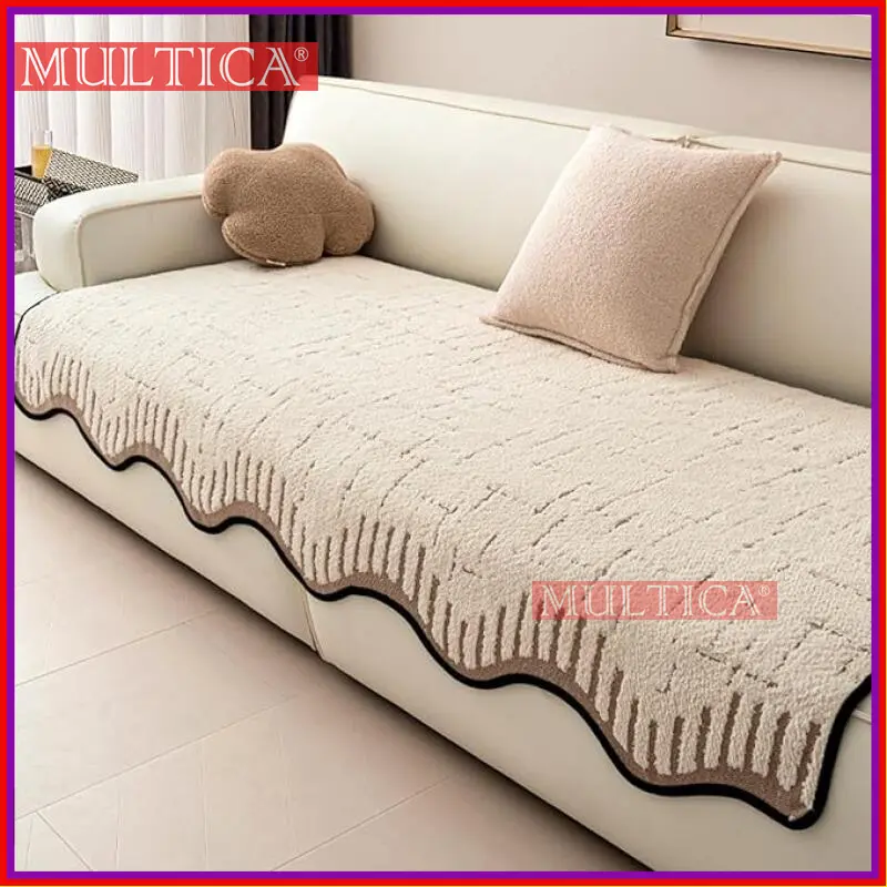 MULTICA COD 1Pc Sarung Sofa Anti Slip Motif Gelombang – Pelindung Sofa Elegan, Mudah Dicuci, Nyaman untuk Ruang Tamu & Kamar