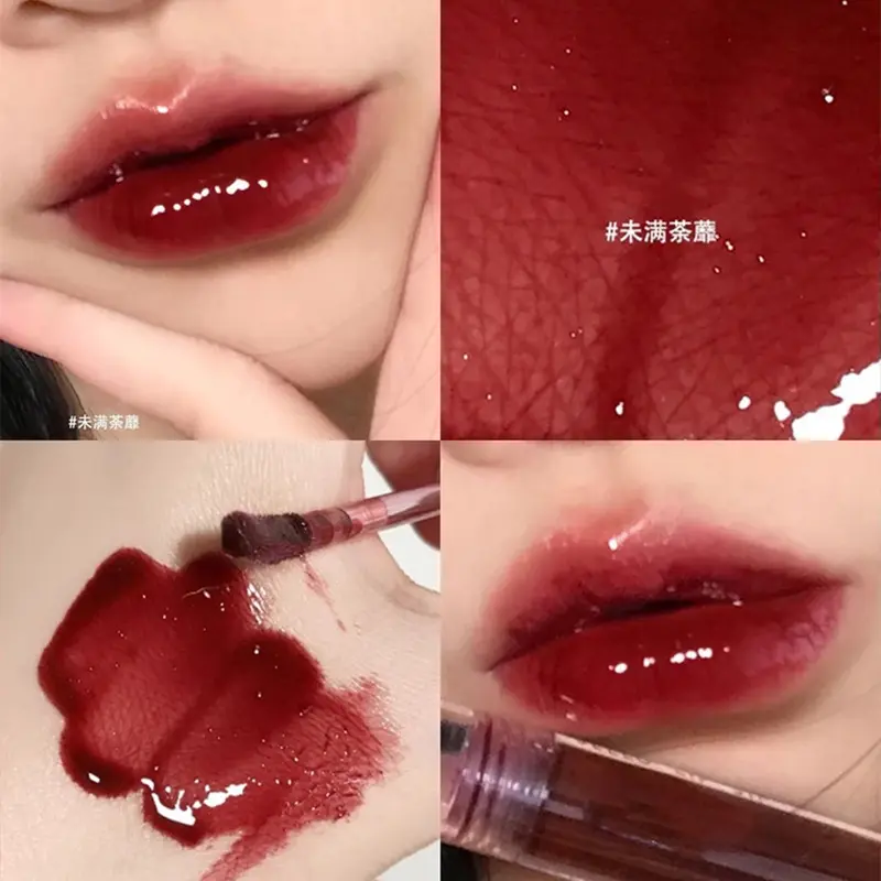 Son Bóng Oulesong Màu Nude Nhạt Mềm Mượt Nuôi Dưỡng Môi Chống Thấm Nước Son08 Cosmetic Mỹ Phẩm Son Môi Nữ Women Trang Điểm 2