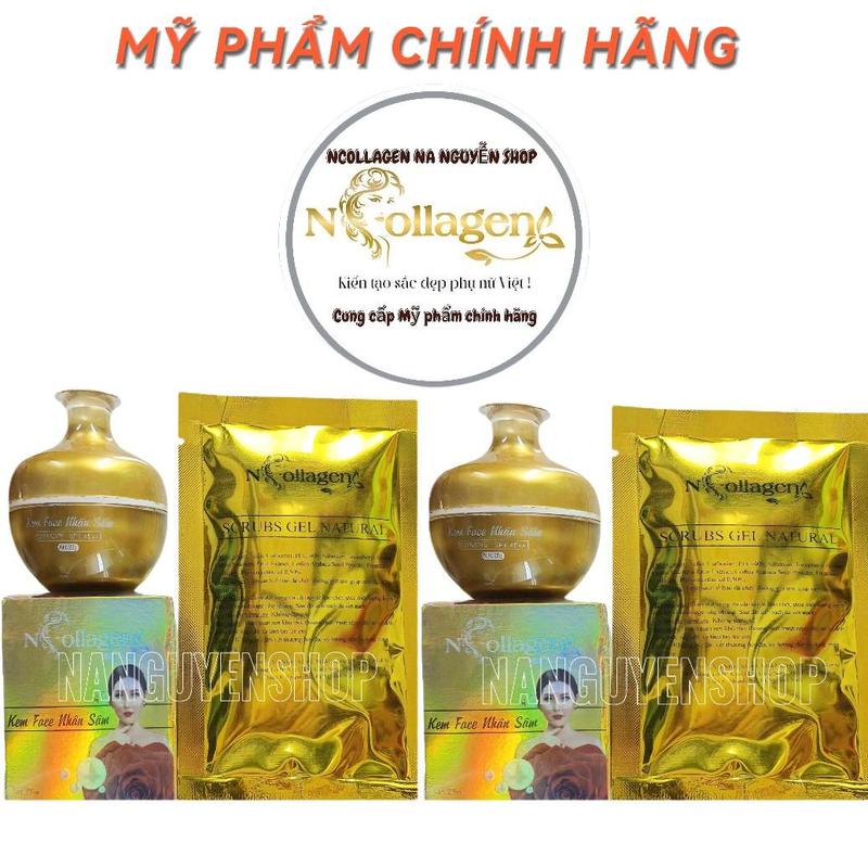 NCollagen 2 Kem Face Nhân Sâm Vàng 18G Hỗ Trợ Chăm Sóc Da Khô Nám Làm Đẹp Da Skincare Dưỡng Ẩm Cho Nữ Tre Women