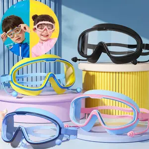Kacamata Renang Anak /Googles Remaja Anti FOG Anti UV Big Frame/Kaca Mata Renang dengan Penyumbat Telinga/Anak Remaja Swimming Goggles kacamata  renang penutup