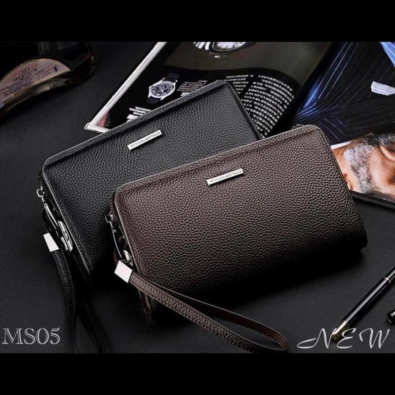 MS05 - Ví Clutch Cầm Tay Kẹp Nách William Polo Da Bò Cho Nam Kem Khóa Số Bảo Mật - HHG Store