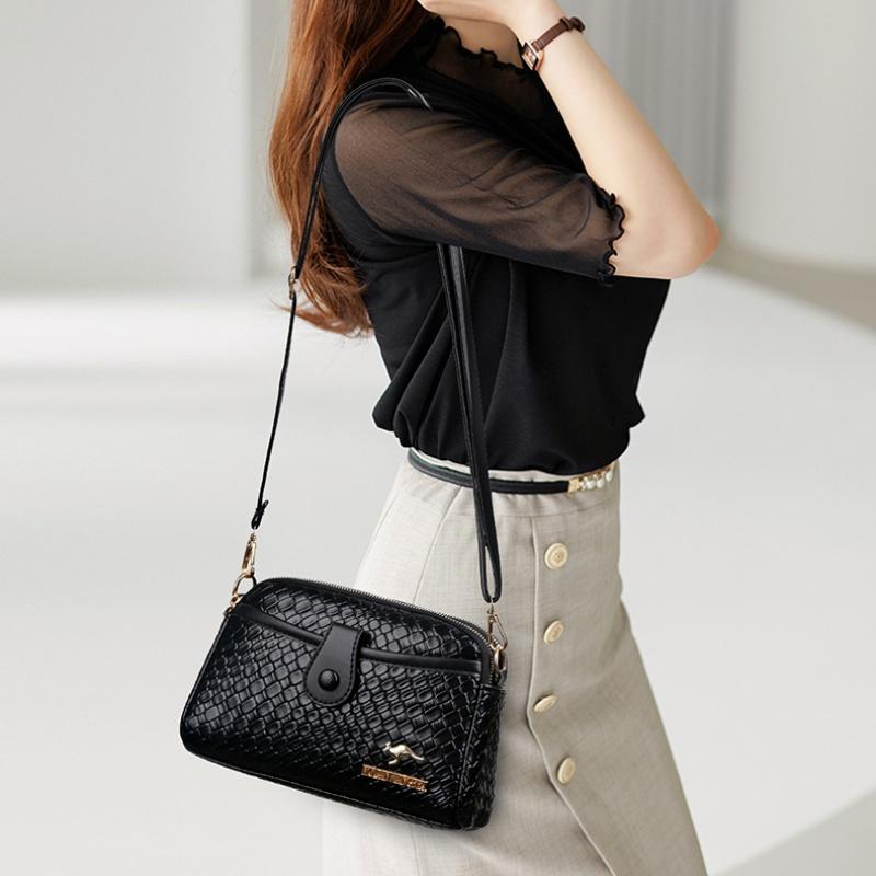 Túi Đeo Chéo Túi Nhỏ Túi Vỏ Sò Mini Họa Tiết Dệt Cổ Điển Túi Vuông Nhỏ Hợp Xu hướng Thích Hợp Cho Điện Thoại Của Mẹ