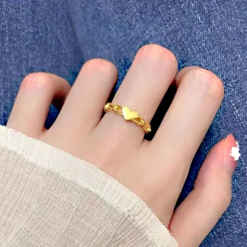 Minimalist Link Hand, Women's Fashion Niche Titanium Steel Ring, elegant and Unique Index Finger Ring