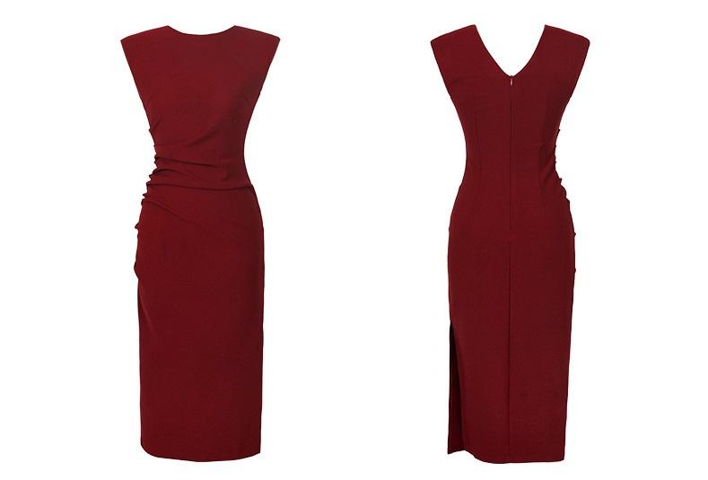 Product Introduction of ZYHT women's dress red dress close-fitting dress polyester dress work dresses luxury dresses wedding dresses attendance dresses party dresses evening dresses 30174 10
