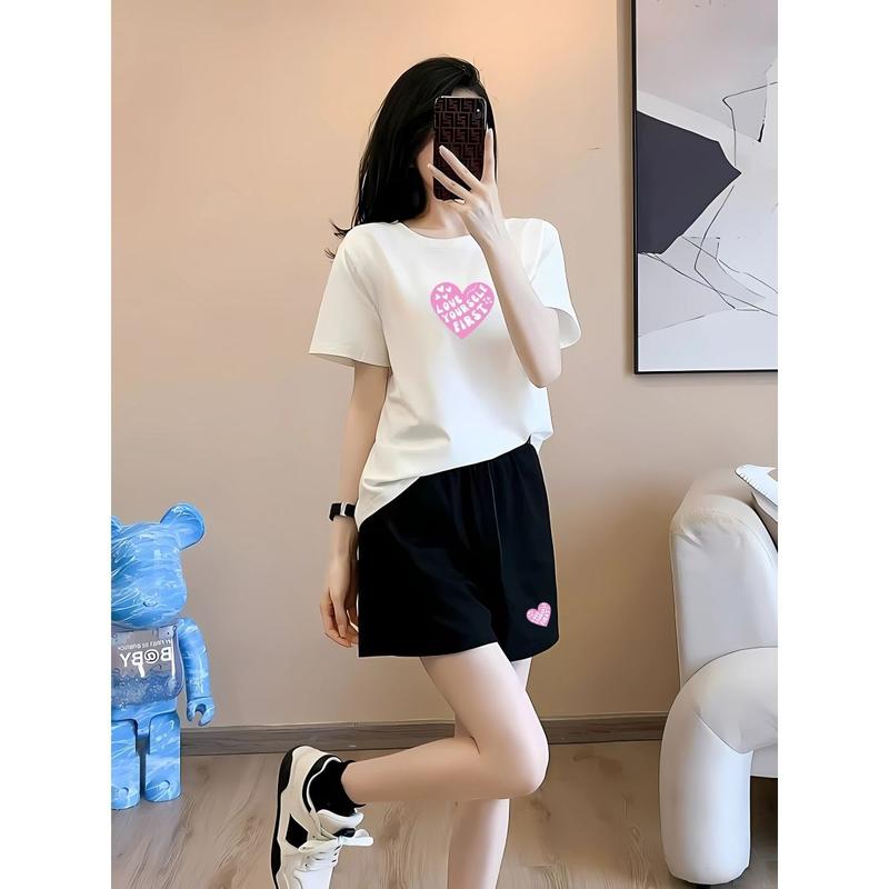 [Form Rộng] Đồ bộ nữ mùa hè gồm áo thun form rộng và quần đùi cotton - Set đồ nữ thời trang - LOZA G0288
