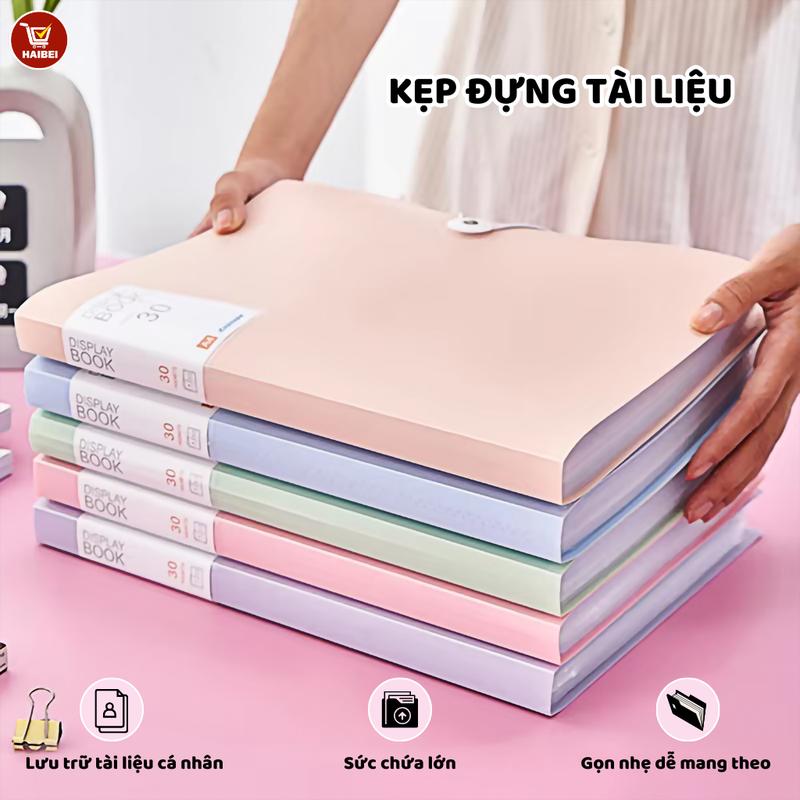 File đựng tài liệu A4 nhiều ngăn bản Display book File lá đựng tài liệu văn phòng loại 30 60 ngăn