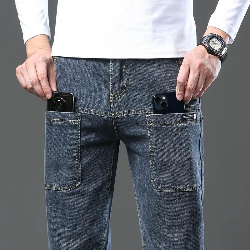 Product Introduction of S-5XL Korean Style Stretch Denim Pants Men Simple Casual Slim Fit Plus Size Jeans 6