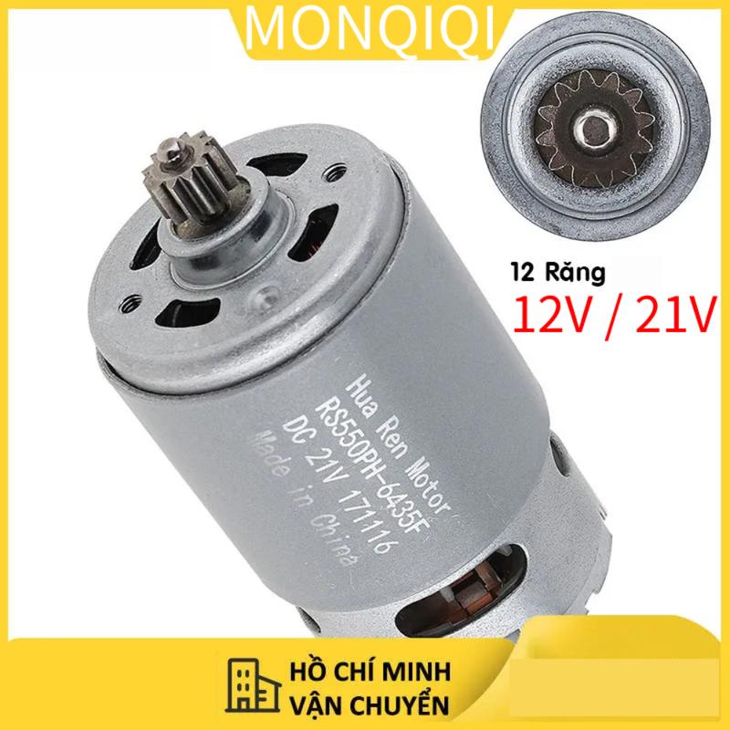 Động Cơ Máy Cưa Xích Pin Motor 550 12V/21V Động Cơ RS550 12 Răng Mô Tơ Thay Thế Cho Máy Cưa Gỗ Cầm Tay 14 Bánh Răng Bảo Hành 3 Tháng Máy Khoan điện Tua Vít điện.Motor 550 RS550 12 Răng của máy khoan pin 12V/21V.MONQIQI.